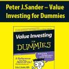 Peter J.Sander – Value Investing for Dummies